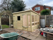 14 x 8 Loglap Combination Greenhouse / Shed