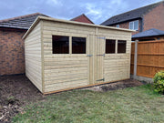 14 x 8 22mm Tanalised Pressure Treated Loglap Pent Shed