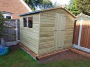 8 x 6 22mm Tanalised Pressure Treated Loglap Apex Shed