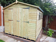 8 x 5 22mm Tanalised Pressure Treated Loglap Apex Shed
