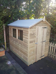 6 x 4 22mm Tanalised Pressure Treated Loglap Apex Shed