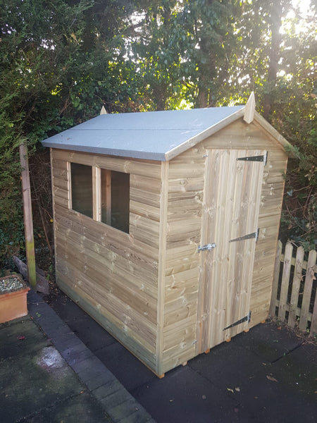 6 x 4 22mm Tanalised Pressure Treated Loglap Apex Shed