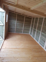 16 x 8 22mm Tanalised Pressure Treated Loglap Pent Shed