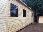12 x 12 22mm Tanalised Pressure Treated Loglap Pent Shed