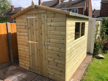 8 x 5 22mm Tanalised Pressure Treated Loglap Apex Shed