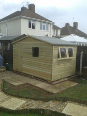 7 x 5 22mm Tanalised Pressure Treated Loglap Apex Shed