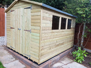 10 x 6 22mm Tanalised Pressure Treated Loglap Apex Shed